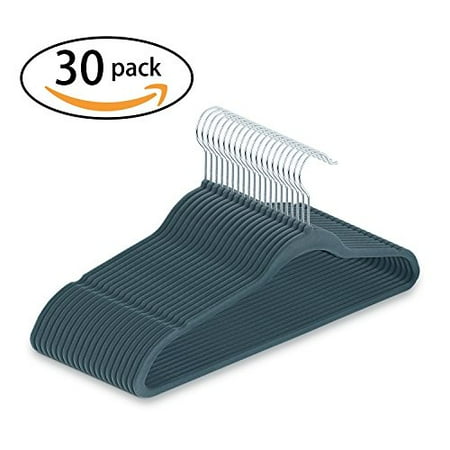 Ultra Thin Space Saving with Heavy Duty 360 Swivel Chrome Hook Non-Slip Suit Clothes Hangers Coat Hangers Brown 50-Pack IEOKE Premium Velvet Hangers